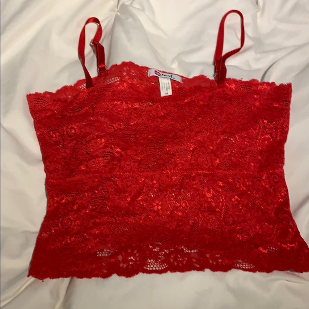 Sexy lacy  red cami. Wet seal. Great condition